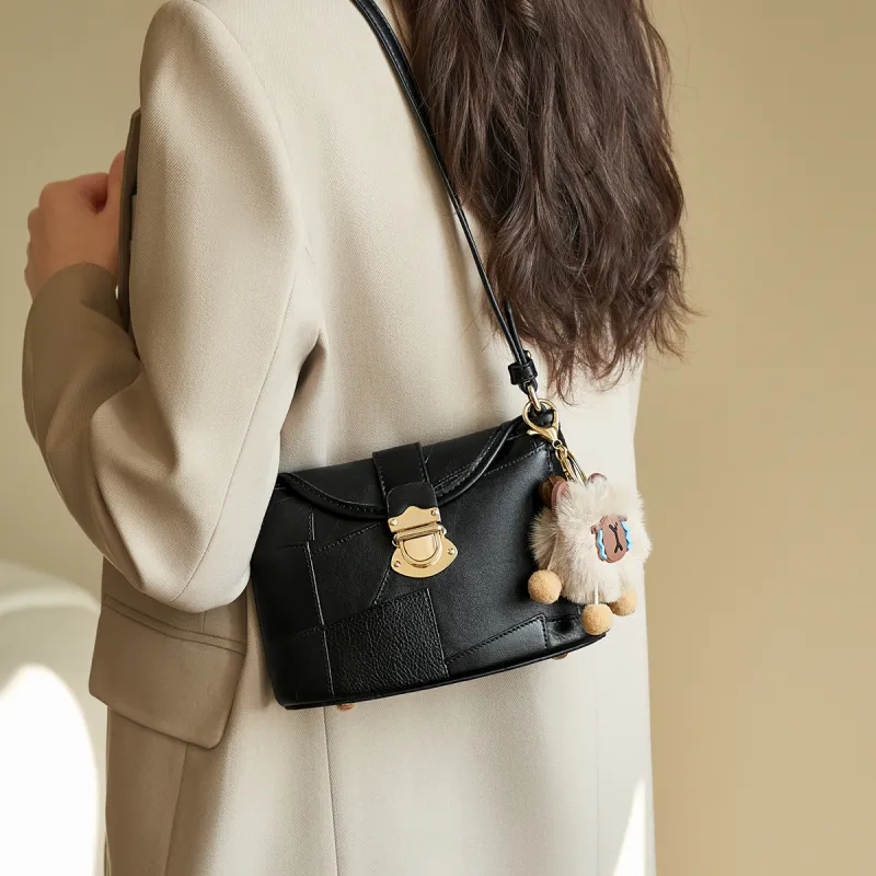 AOKANG Synthetic Leather Small Square Bag Bucket Bag Crossbody Underarm Shoulder Bag Small Size Women's Multicolor-6