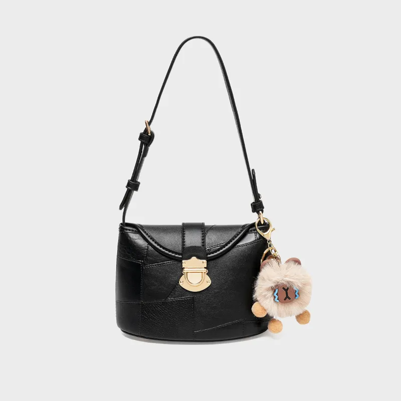 AOKANG Synthetic Leather Small Square Bag Bucket Bag Crossbody Underarm Shoulder Bag Small Size Women's Multicolor-9