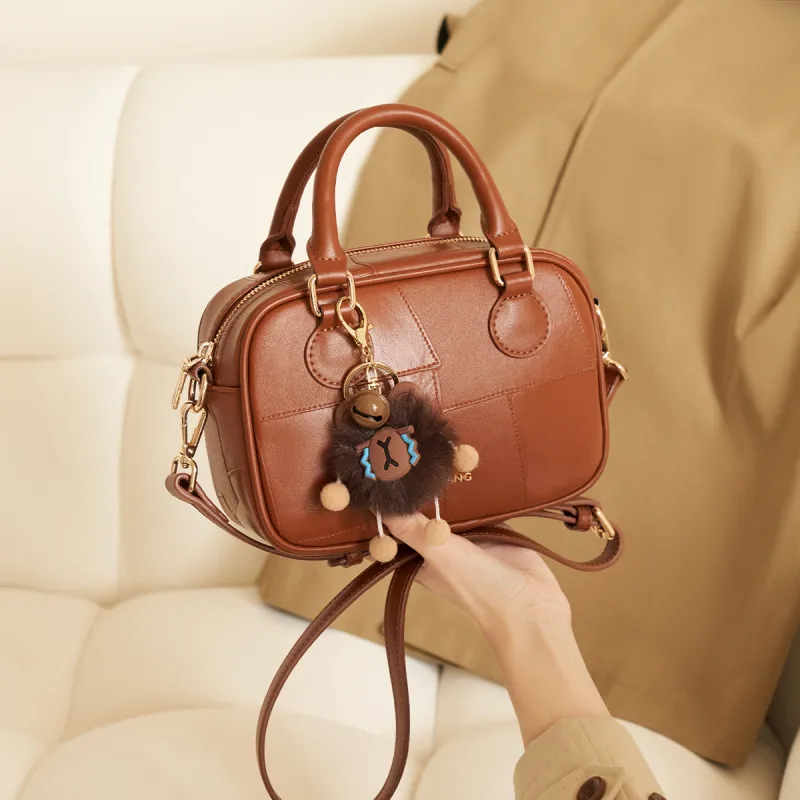 AOKANG Synthetic Leather Handbag Mini Women's White/Black/Caramel/Coffee-11