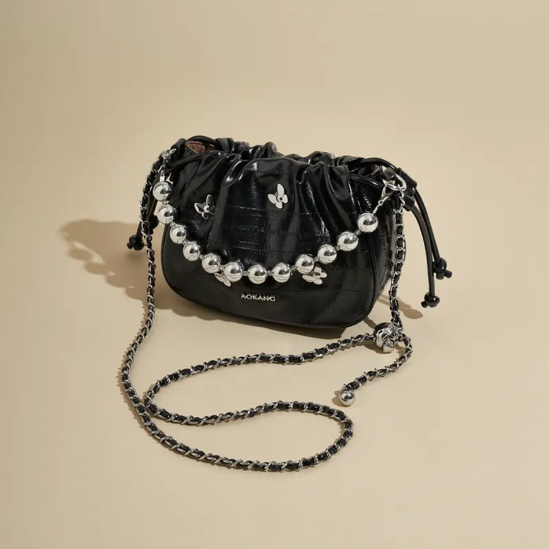 AOKANG Polyurethane Leather Chain Bag Bucket Bag Crossbody Underarm Shoulder Bag Small Size Women's Multicolor-7