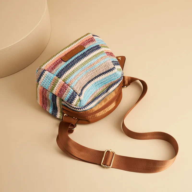 AOKANG Fabric Sling Bag, Turtle Bag, Crossbody Underarm Shoulder Bag Regular Women's Multicolor-5