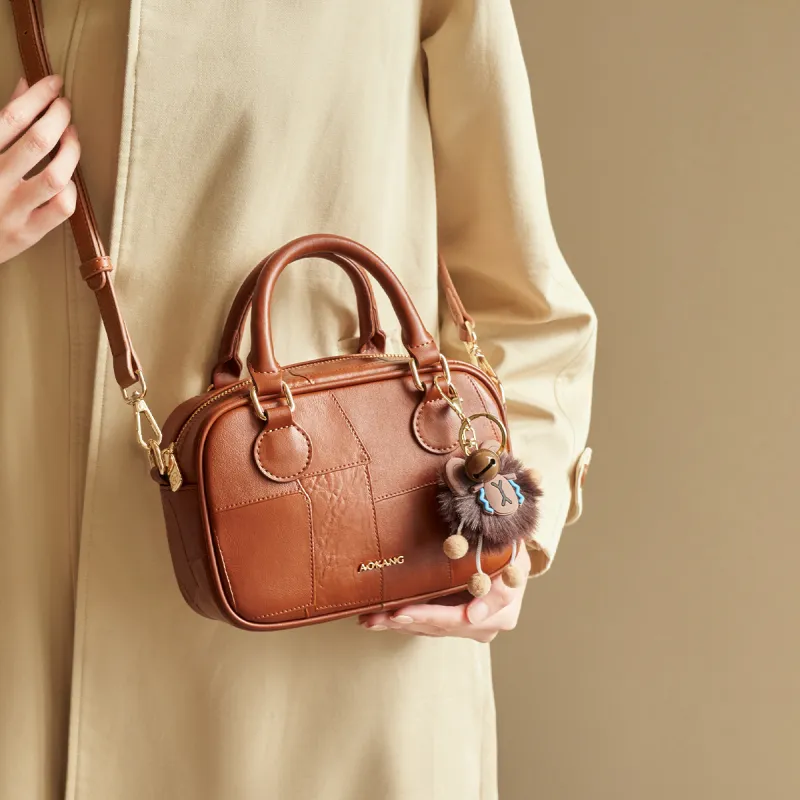 AOKANG Synthetic Leather Handbag Mini Women's White/Black/Caramel/Coffee-13