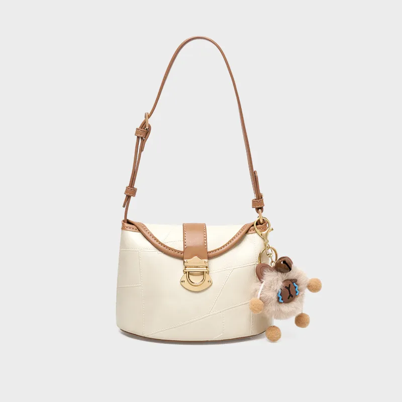 AOKANG Synthetic Leather Small Square Bag Bucket Bag Crossbody Underarm Shoulder Bag Small Size Women's Multicolor-4