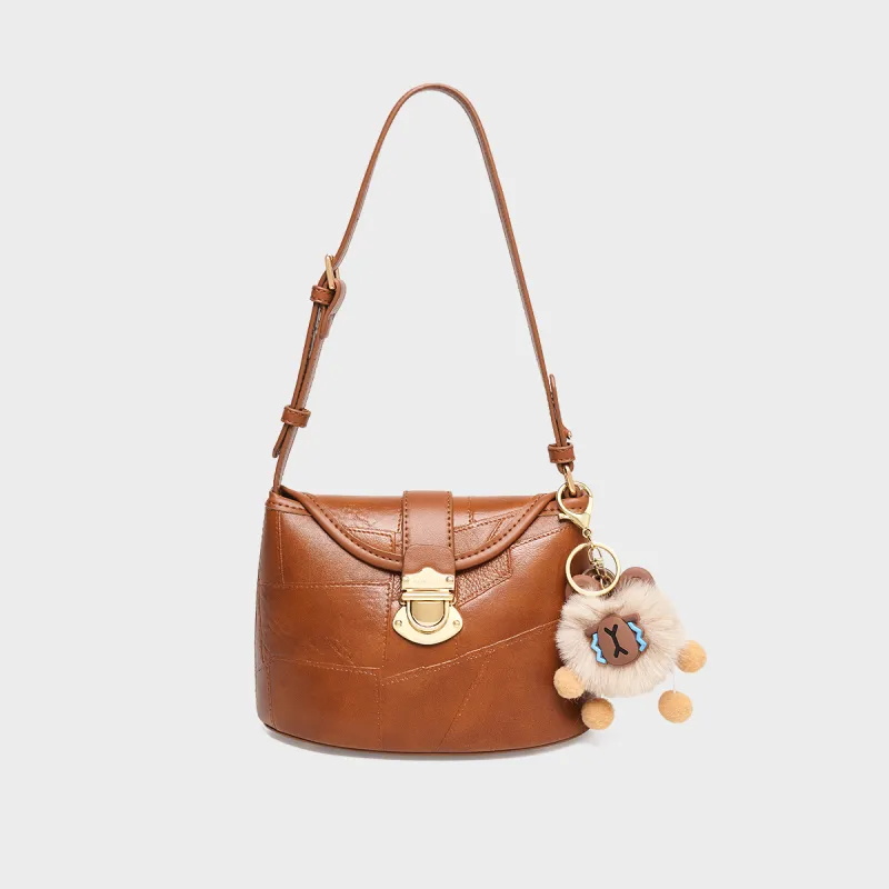 AOKANG Synthetic Leather Small Square Bag Bucket Bag Crossbody Underarm Shoulder Bag Small Size Women's Multicolor-14