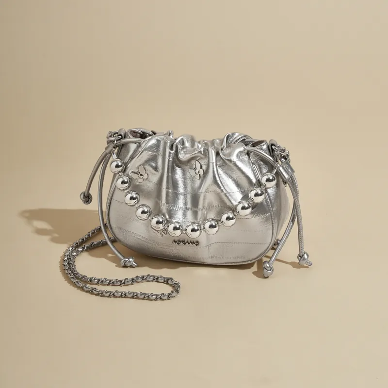 AOKANG Polyurethane Leather Chain Bag Bucket Bag Crossbody Underarm Shoulder Bag Small Size Women's Multicolor-2
