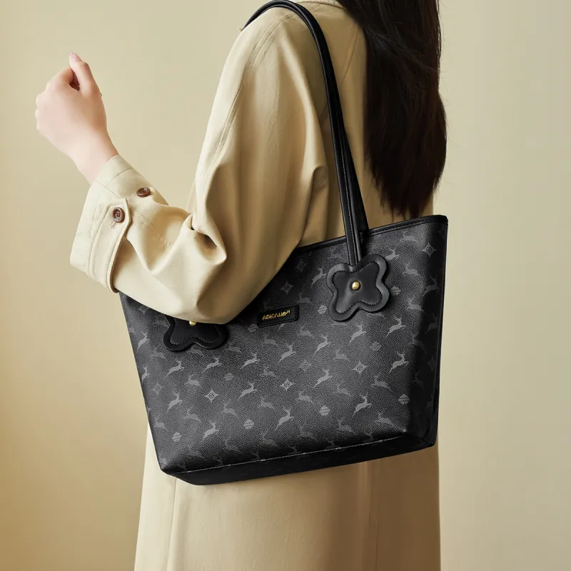 AOKANG PVC Tote Bag, Shopping Bag, Shoulder Bag Regular Women's White/Coffee/Black/Blue-10