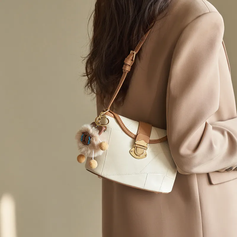 AOKANG Synthetic Leather Small Square Bag Bucket Bag Crossbody Underarm Shoulder Bag Small Size Women's Multicolor-1
