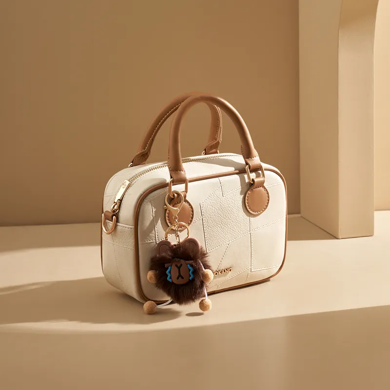 AOKANG Synthetic Leather Handbag Mini Women's White/Black/Caramel/Coffee-3