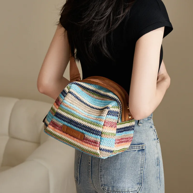 AOKANG Fabric Sling Bag, Turtle Bag, Crossbody Underarm Shoulder Bag Regular Women's Multicolor-3
