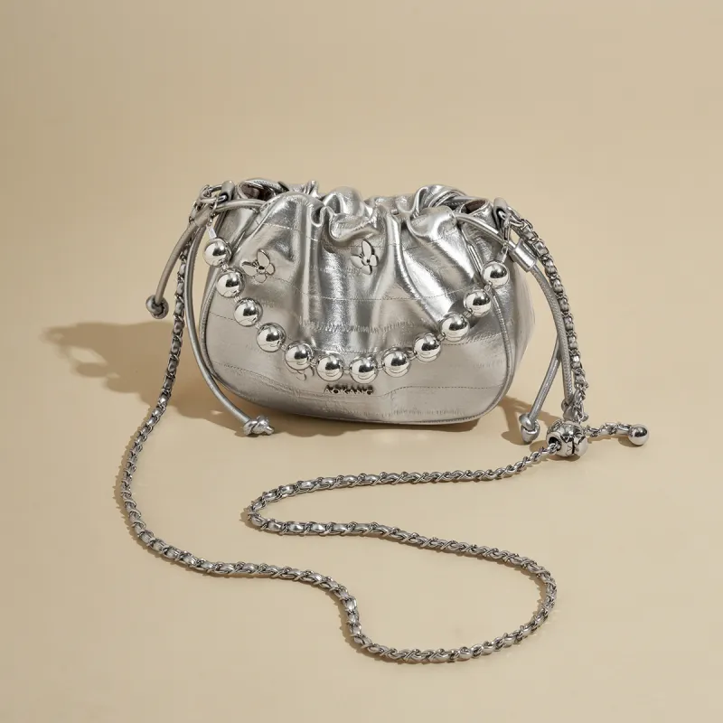 AOKANG Polyurethane Leather Chain Bag Bucket Bag Crossbody Underarm Shoulder Bag Small Size Women's Multicolor-1