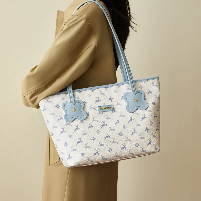AOKANG PVC Tote Bag, Shopping Bag, Shoulder Bag Regular Women's White/Coffee/Black/Blue-15