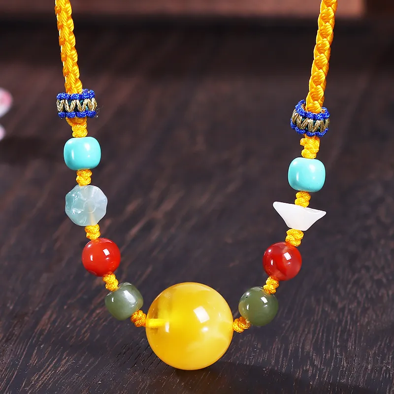 Reverevis Beeswax Amber Necklaces Women's-4