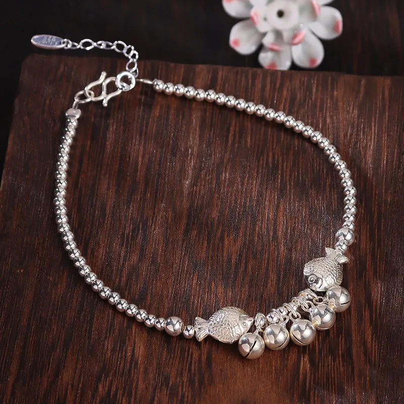 Reverevis 925 Sterling Silver Anklets Women's-2
