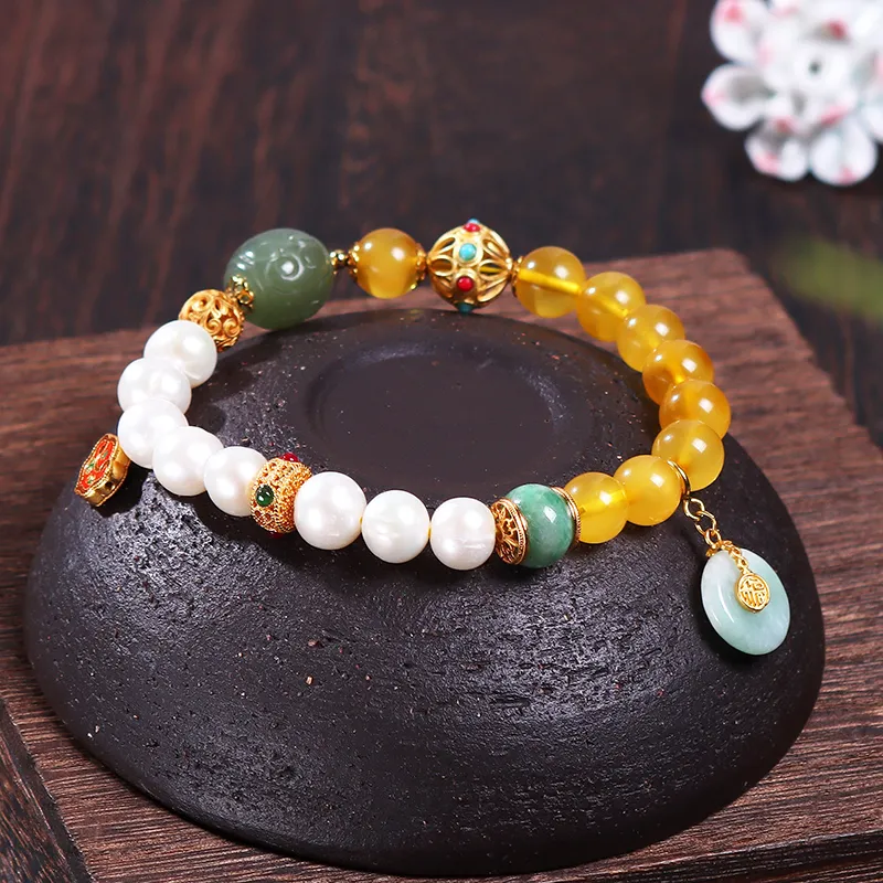 Reverevis Beeswax Fine Jade Bracelets Women's-2