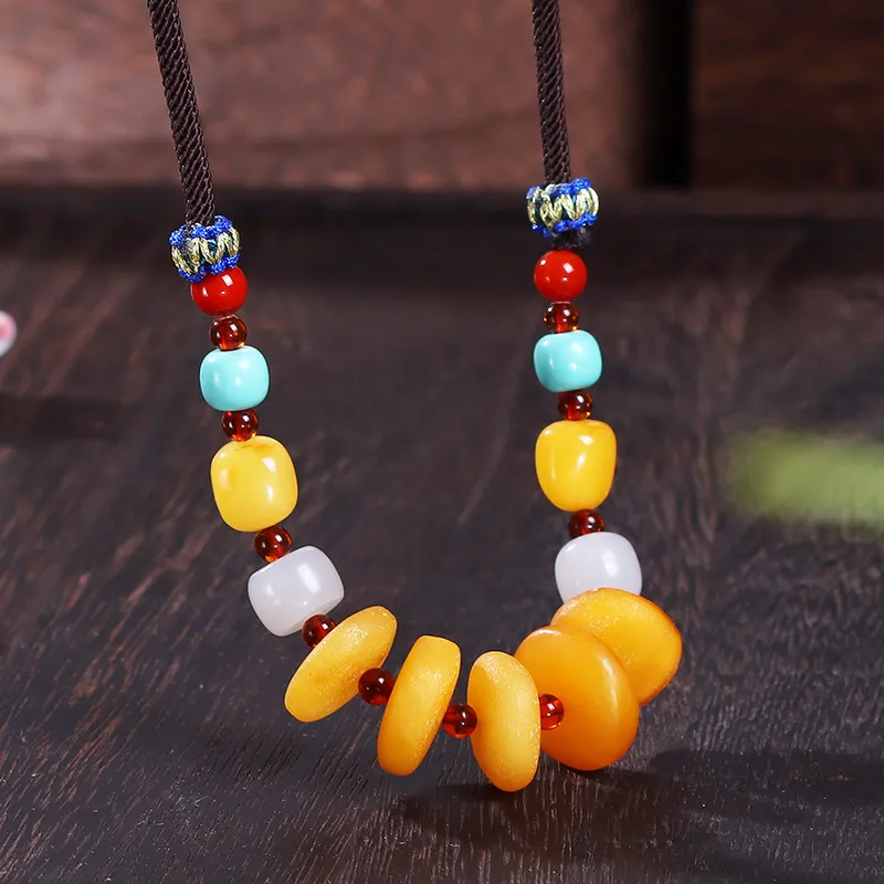 Reverevis Beeswax Amber Necklaces Women's-1