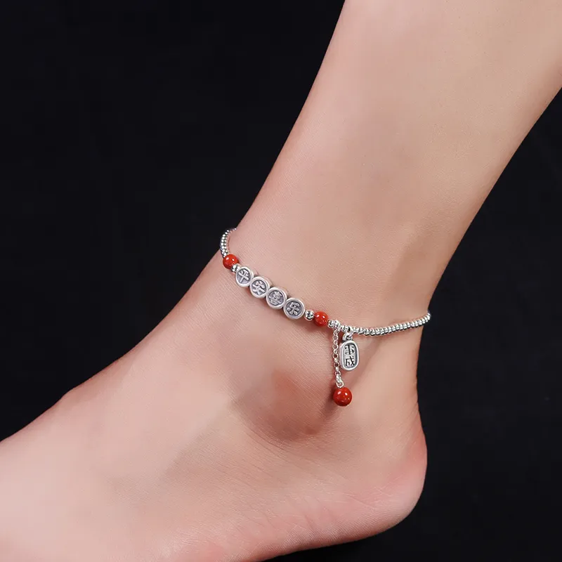 Reverevis 925 Sterling Silver Anklets Women's-1