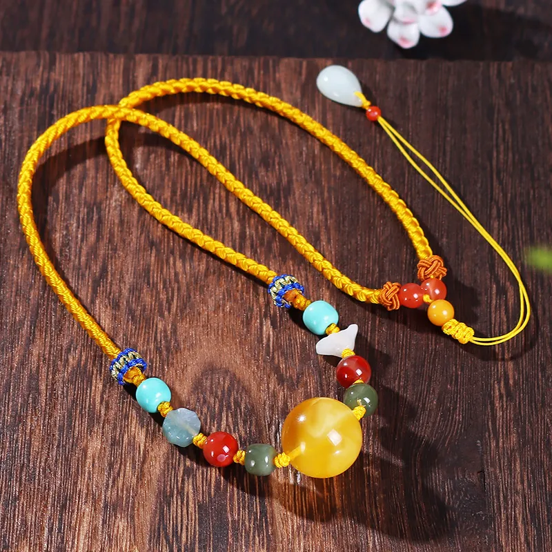 Reverevis Beeswax Amber Necklaces Women's-2