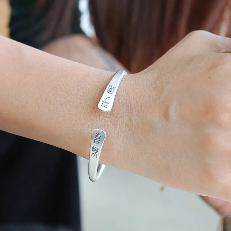 Reverevis 999 Fine Silver Bangles Women's-4