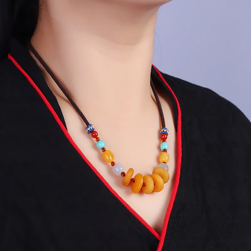 Reverevis Beeswax Amber Necklaces Women's-4
