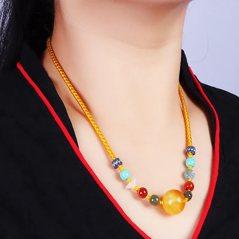 Reverevis Beeswax Amber Necklaces Women's-1