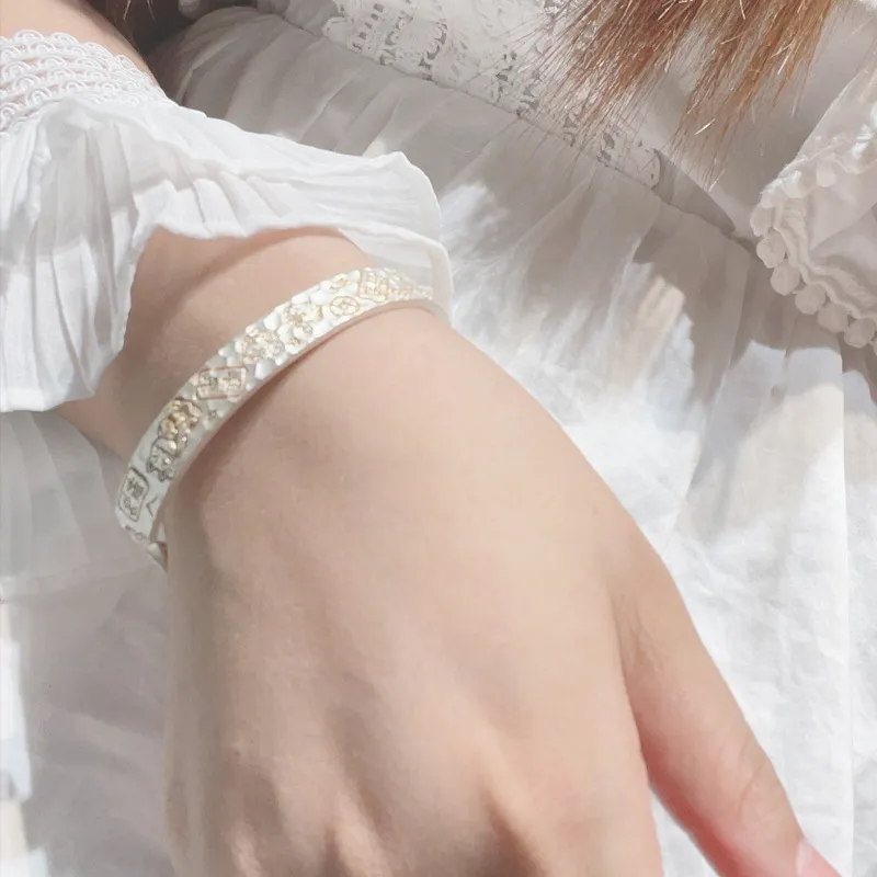 Stone Edge Poly 999 Fine Silver Sterling Silver Bracelets Unisex-3