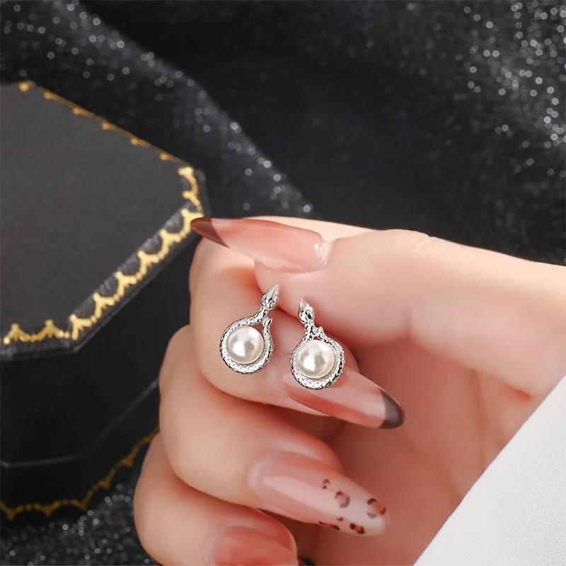 Stone Edge Poly Foot Silver 990 Sterling Silver Hoop Earrings Unisex-5