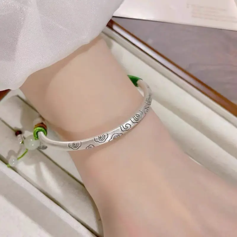 Stone Edge Poly 999 Fine Silver Bangles Women's-3