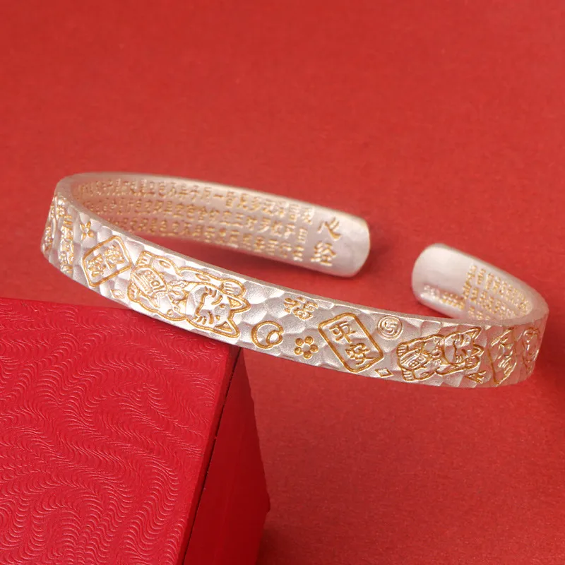 Stone Edge Poly 999 Fine Silver Sterling Silver Bracelets Unisex-1