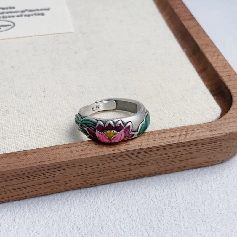 Stone Edge Poly S 990 Silver Rings Women's-3