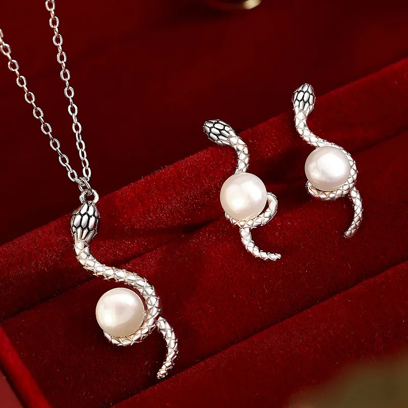 Stone Edge Poly Pearl 925 Sterling Silver Necklaces Women's-3