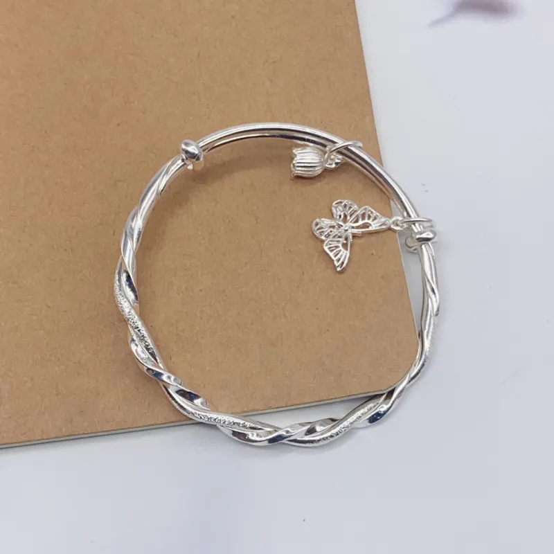 Stone Edge Poly 999 Fine Silver Bangles Women's-3