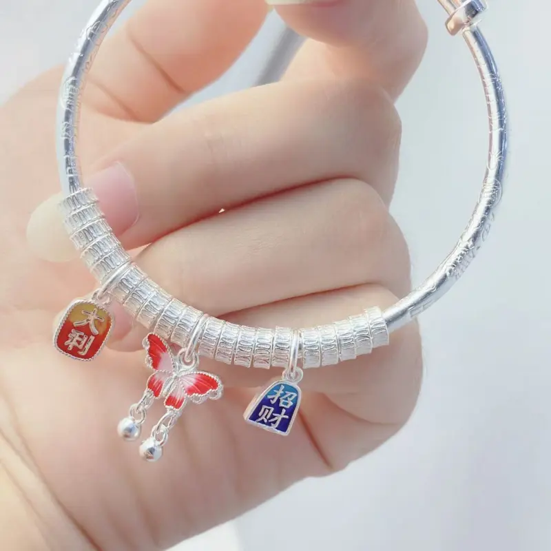 Stone Edge Poly 999 Fine Silver Bangles Women's-3
