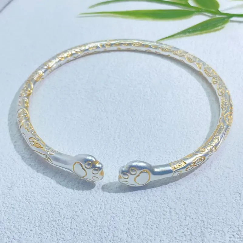 Stone Edge Poly 999 Fine Silver Bangles Women's-2