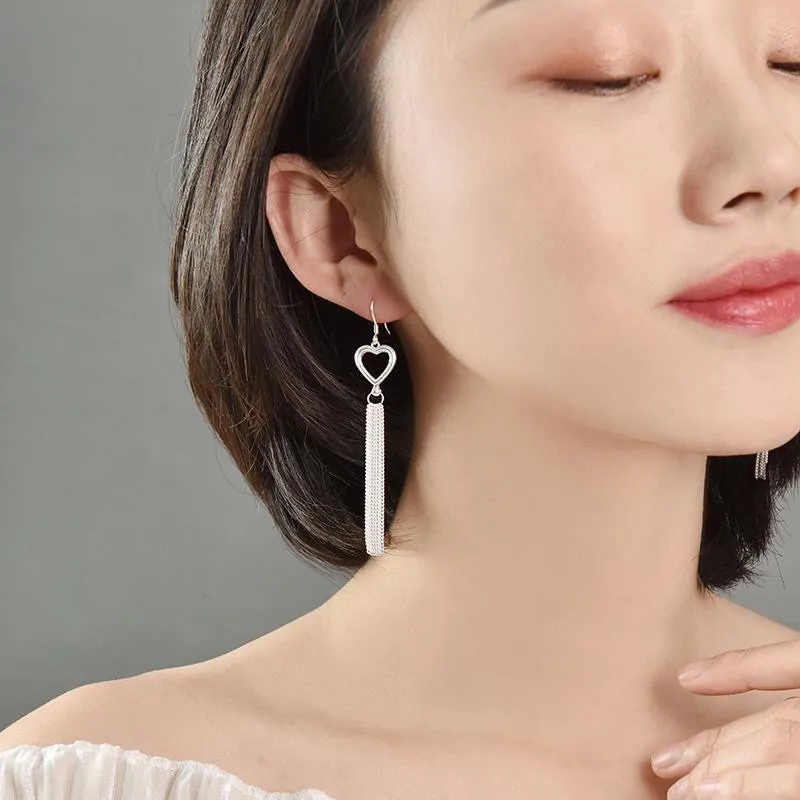 Stone Edge Poly 999 Fine Silver Sterling Silver Hoop Earrings Women's-4