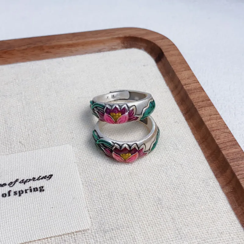 Stone Edge Poly S 990 Silver Rings Women's-2