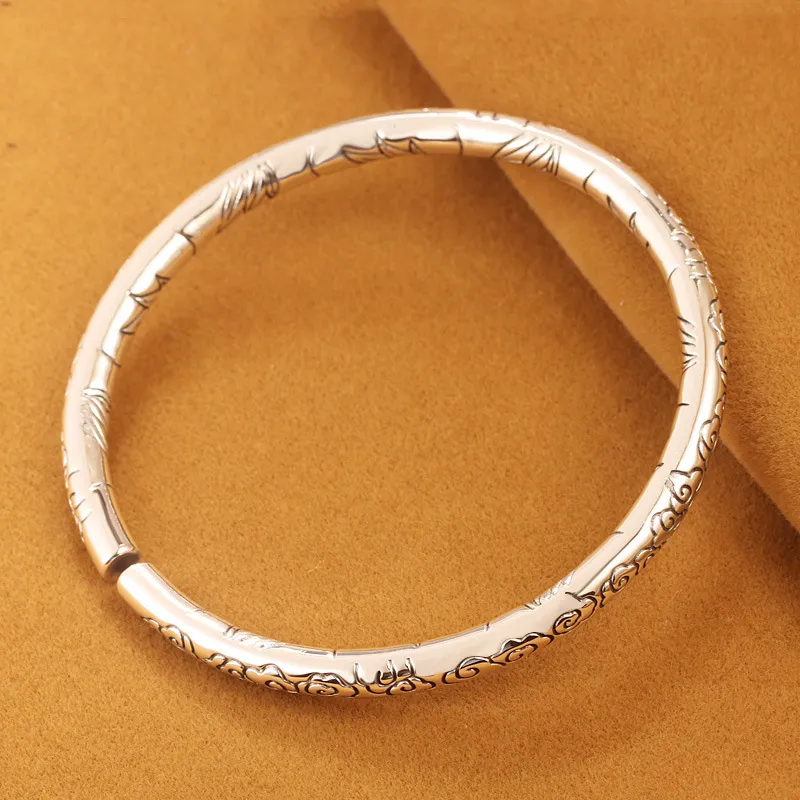 Stone Edge Poly 999 Fine Silver Sterling Silver Bracelets Unisex-3