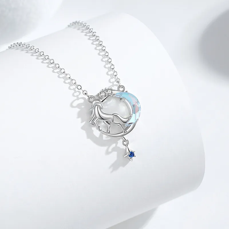 Stone Edge Poly 925 Sterling Silver Necklaces Women's-2