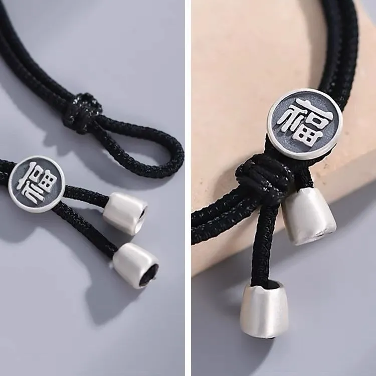 Stone Edge Poly 999 Fine Silver Pure Silver Bracelets Unisex-2
