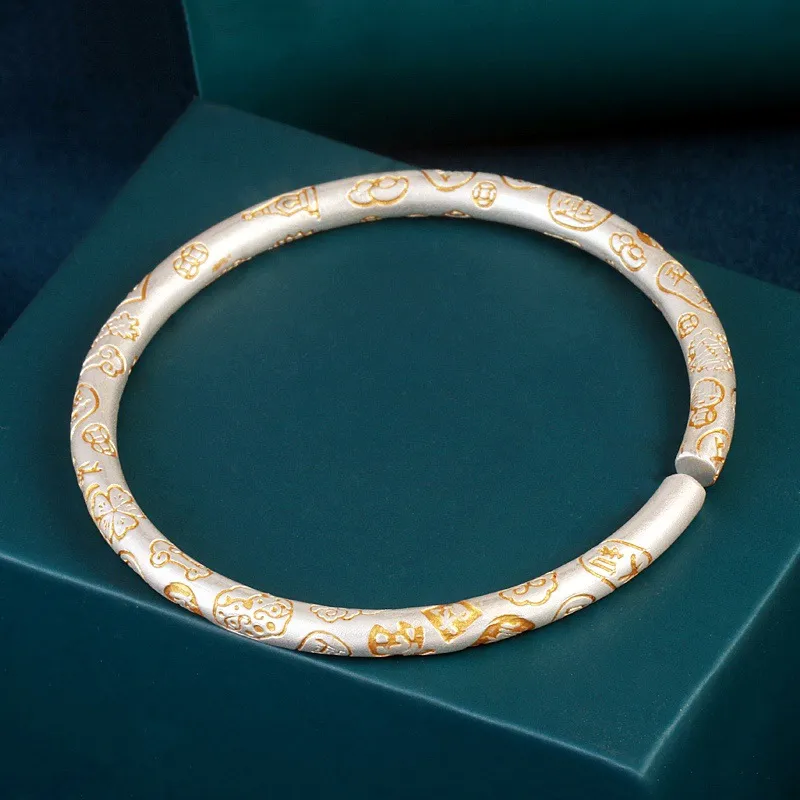 Stone Edge Poly 999 Fine Silver Sterling Silver Bracelets Unisex-5