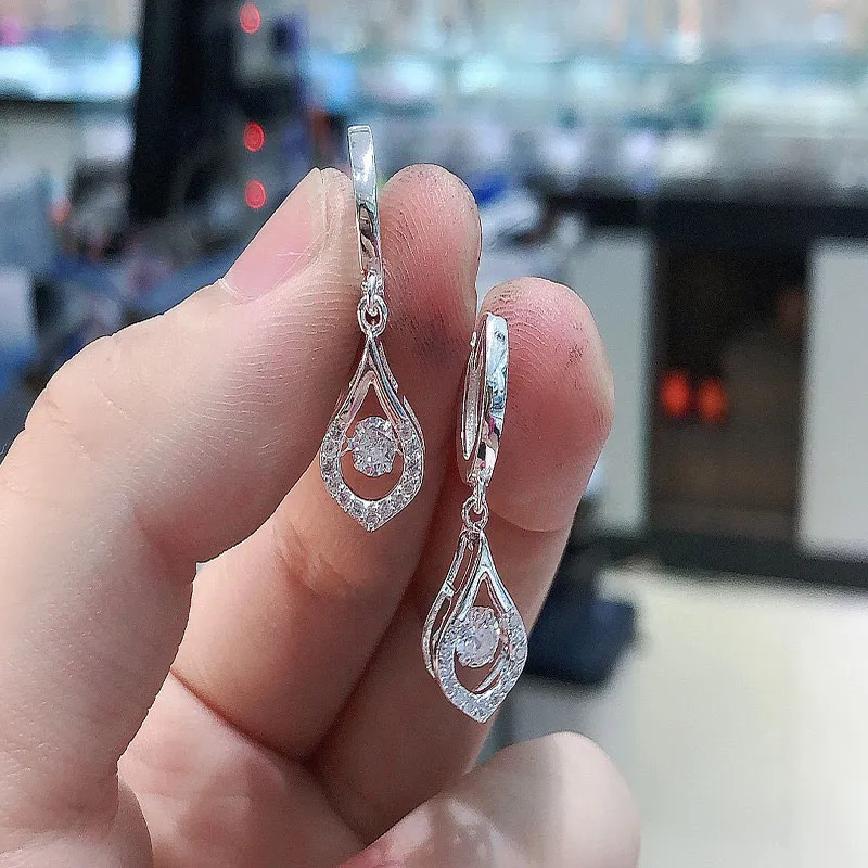 Stone Edge Poly Foot Silver 990 Sterling Silver Hoop Earrings Unisex-4