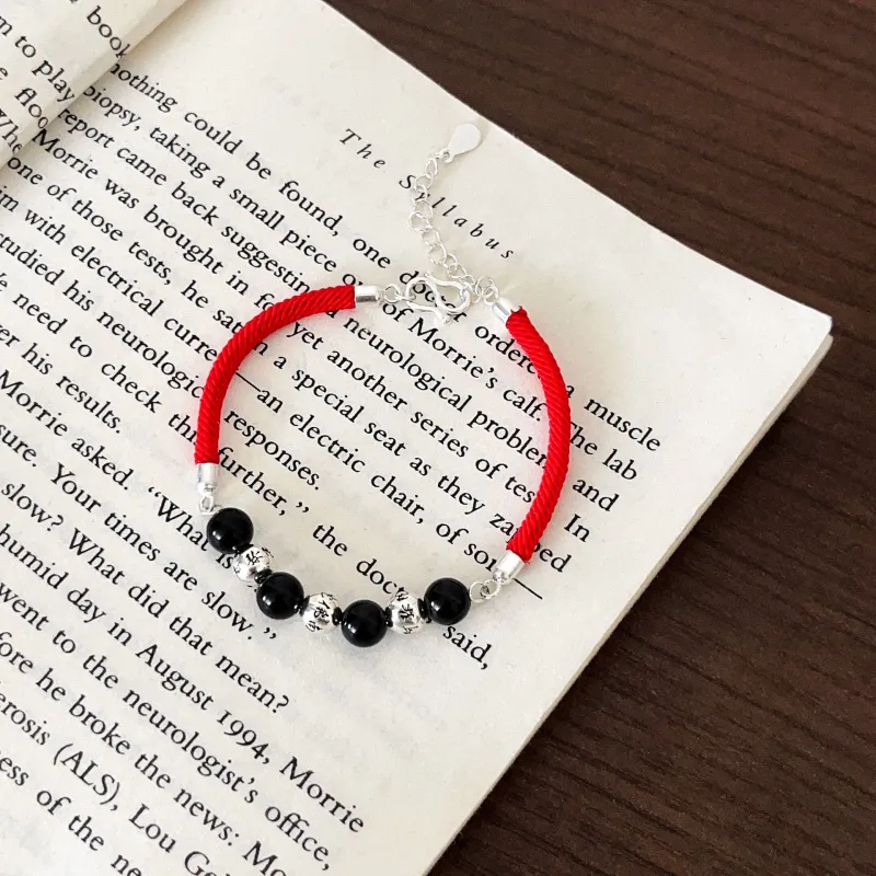 Stone Edge Poly 925 Sterling Silver Bracelets Unisex-4