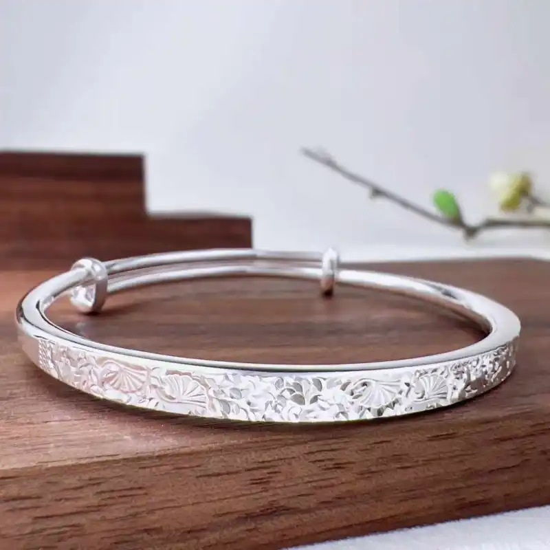Stone Edge Poly 999 Fine Silver Bangles Women's-3