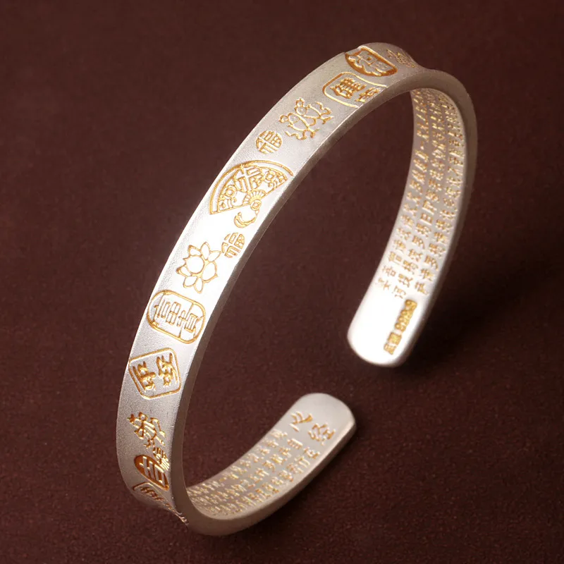 Stone Edge Poly 999 Fine Silver Bangles Unisex-1