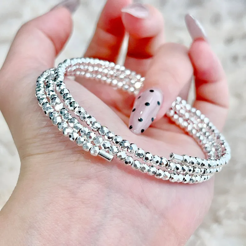 Stone Edge Poly 999 Fine Silver Sterling Silver Bracelets Women's-1