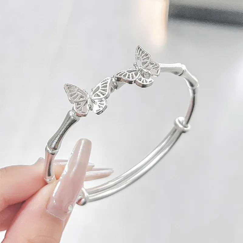 Stone Edge Poly 999 Fine Silver Sterling Silver Bracelets Women's-3