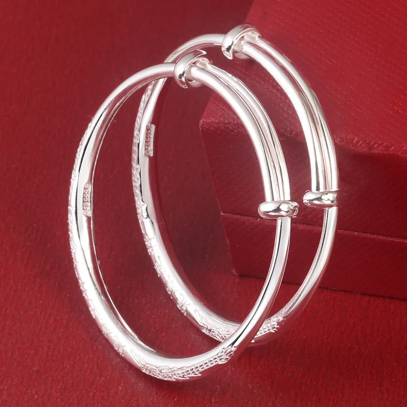 Stone Edge Poly 999 Fine Silver Sterling Silver Bracelets Unisex-4