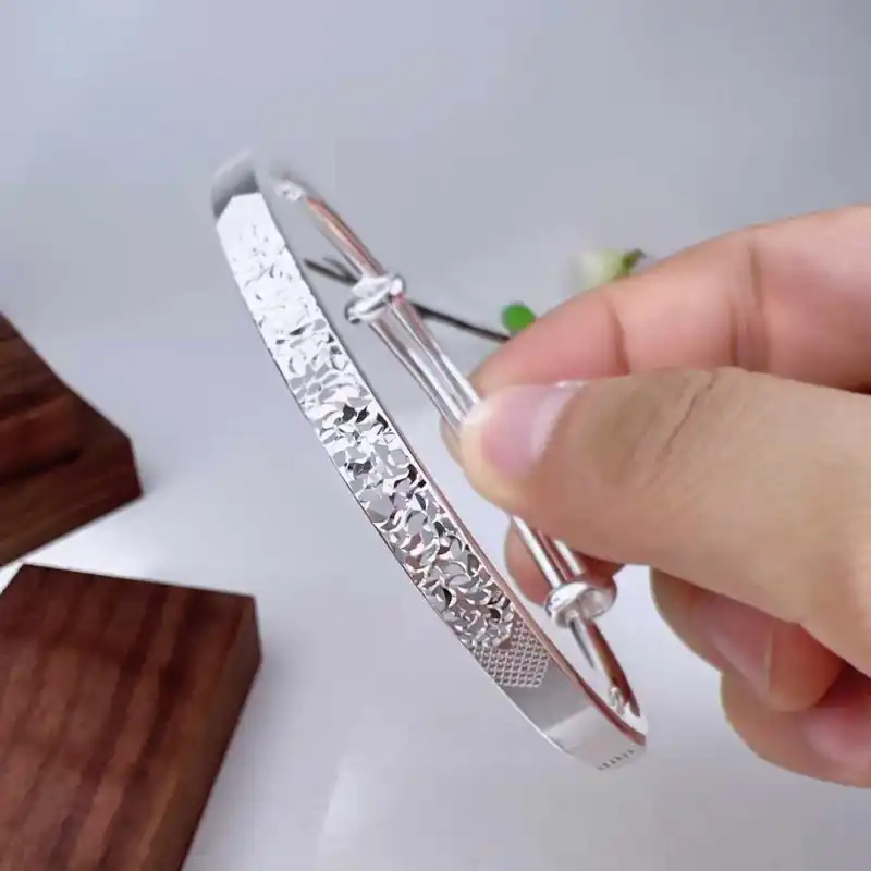 Stone Edge Poly 999 Fine Silver Bangles Women's-3