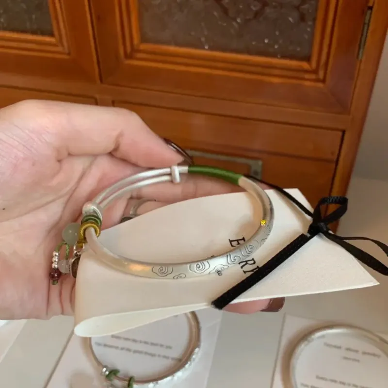 Stone Edge Poly 999 Fine Silver Bangles Women's-2