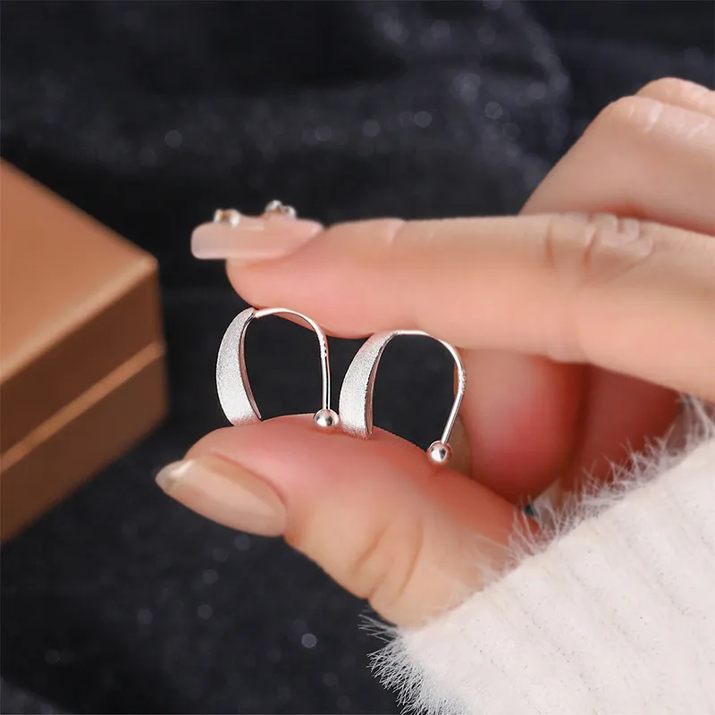 Stone Edge Poly 999 Fine Silver Sterling Silver Hoop Earrings Women's-4