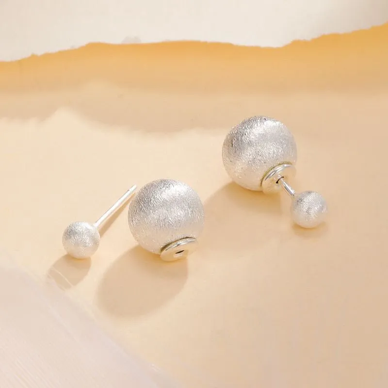 Stone Edge Poly 999 Fine Silver Sterling Silver Hoop Earrings Unisex-3